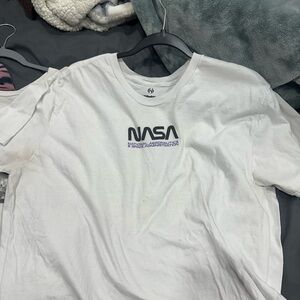 White NASA H&M T-Shirt
